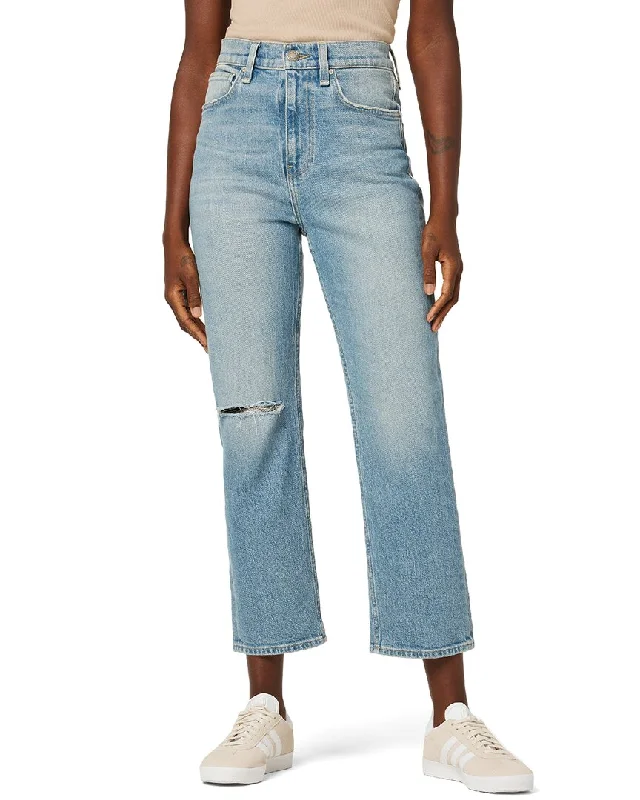 Hudson Jeans Jade High-Rise Straight Loose Fit Crop Paradise Jean Chic Faded Blue Jeans