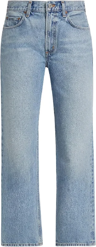 Agolde Women's Valen Mid-Rise Vintage Straight Jeans, Harmonic, 24 Casual Bootcut Ripped Jeans