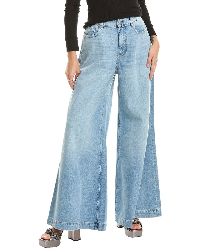 Dl1961 Lucila Clear Sky Ultra Wide Leg Jean Trendy Colored Denim Jeans