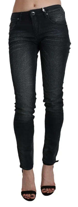 Acht Chic Blue Washed Skinny Denim Jeans Stylish Acid-Wash Jeans