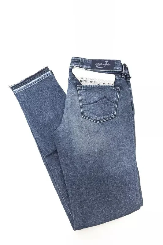 Blue Cotton Women Jeans Trendy Low-Rise Bootcut Jeans