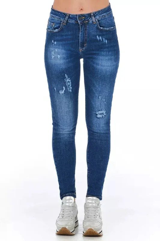 Blue Denim Women Jeans Comfortable Stretch Denim Jeans