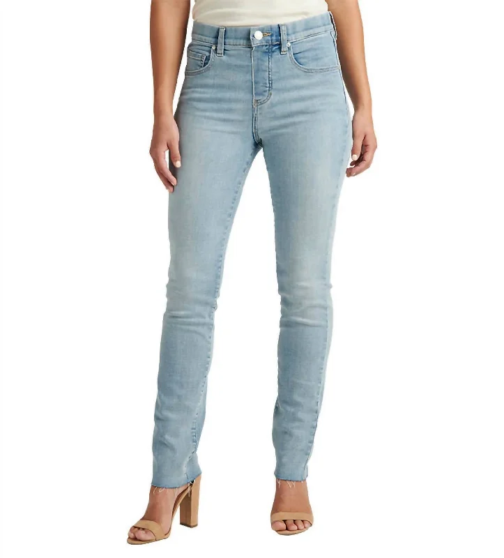 High Rise Valentina Straight Jean In Hollywood Chic Ripped Jeans