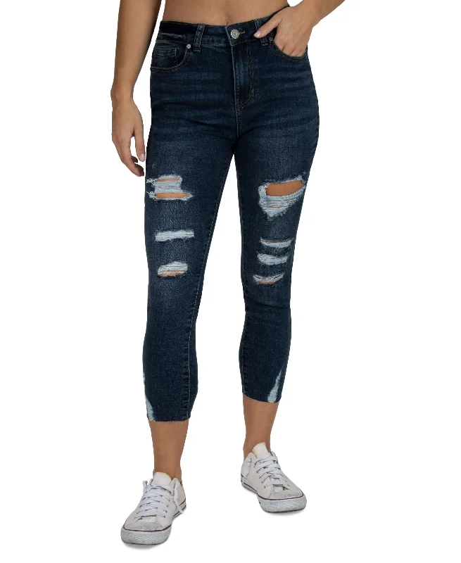 Juniors' Destructed Skinny Jeans Stylish Slim Fit Denim