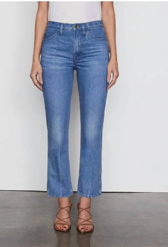 Le Italien Straight Leg Jeans In Pure Blue Comfortable Ankle Jeans