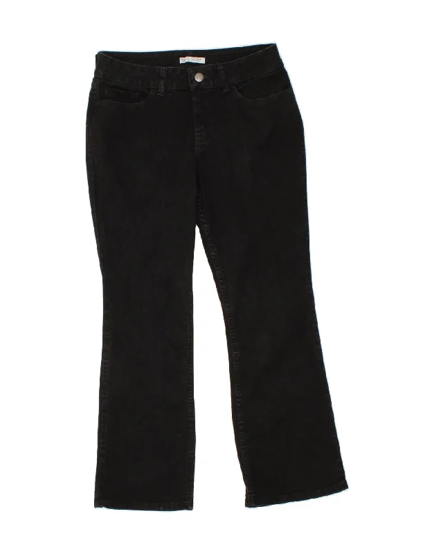 LEE Womens Riders Mid Rise Bootcut Jeans US 10 Large W34 L30 Black Cotton Classic Slim Fit Jeans