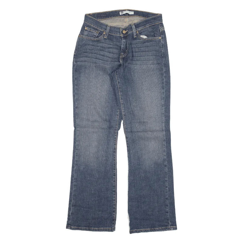 LEVI'S 529 Jeans Blue Denim Regular Bootcut Womens W30 L32 Elegant High-Waisted Flared Jeans