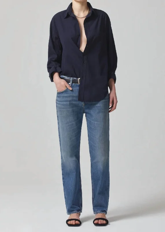 Neve Low Slung Relaxed Jean In Oasis Trendy Vintage Denim Jeans