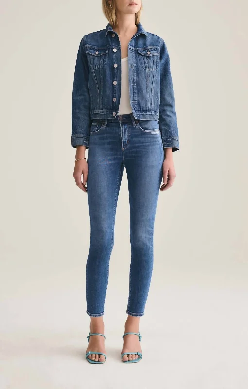 Sophie Mid Rise Ankle Jean In Tame Stylish Bootcut Denim Jeans