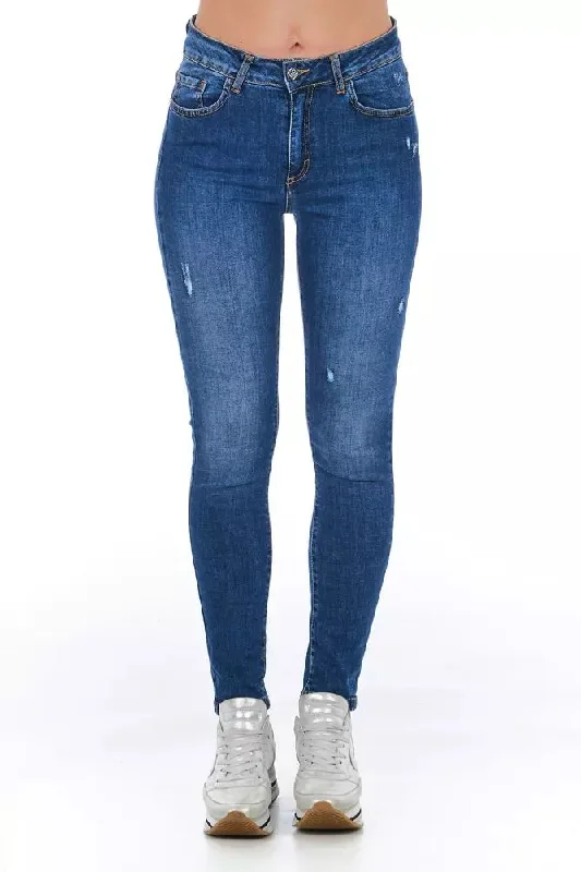 Blue Denim Women Jeans Comfortable Full-Length Denim Jeans