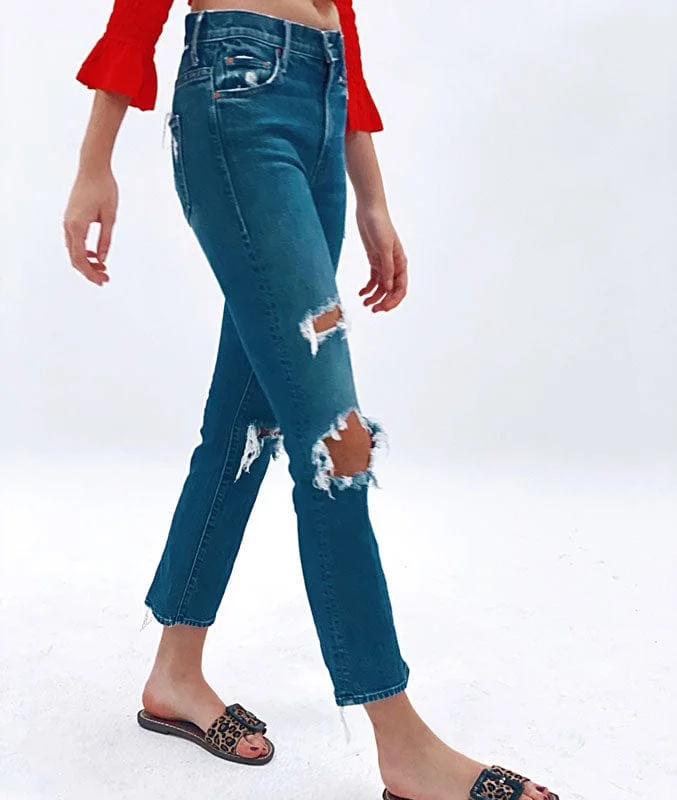 "The Insider Ankle" Jeans Trendy Layered Pocket Jeans