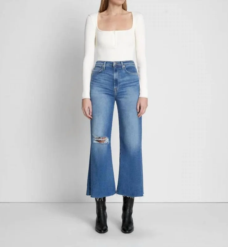 Ultra High Rise Cropped Jo Jeans In Lyme Fashionable Straight Fit Denim