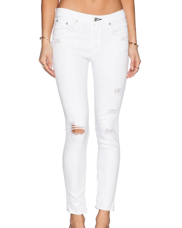 White Skinny Jeans Cozy Wide-Legged Jeans