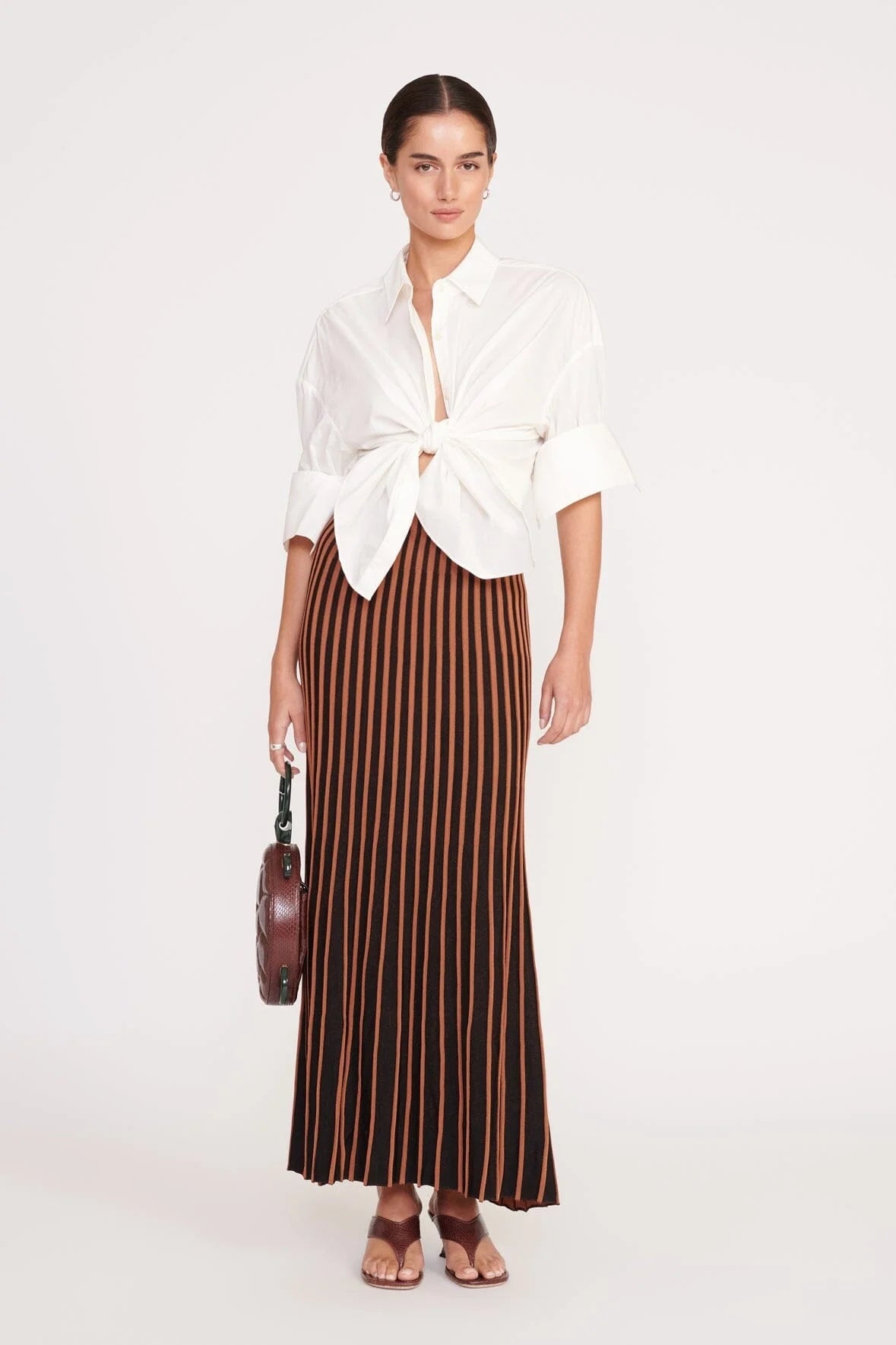 Aleida Skirt ~ Tan / Black summer skirt style