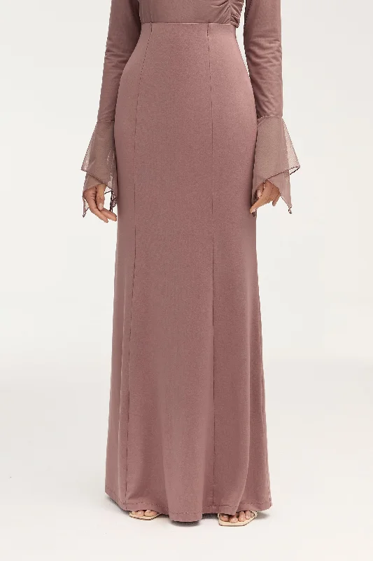 Andrea Jersey Maxi Skirt - Twilight Mauve lace skirt intricate