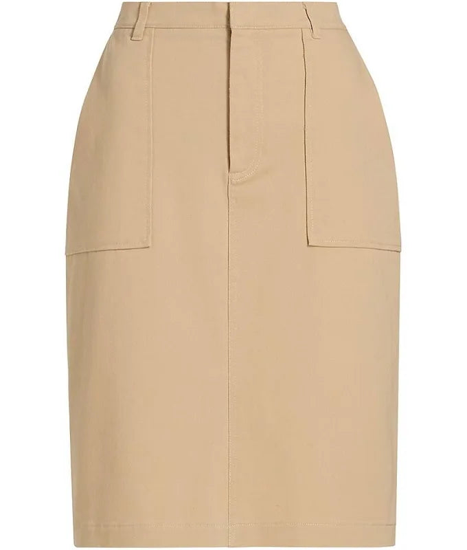 ATM Washed Cotton Twill Skirt chiffon skirt floaty