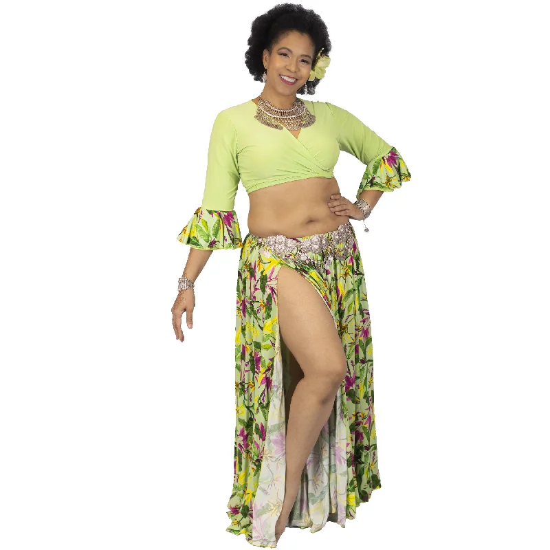 Belly Dance Top, Skirt & Coined Belt| Heidi's Paradise lace skirt romantic