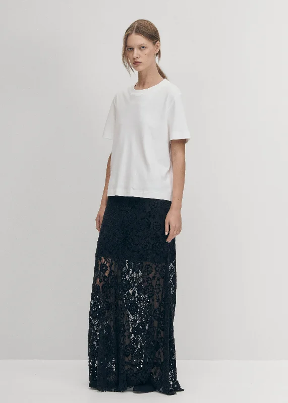 Bundi Lace Black Skirt linen skirt natural