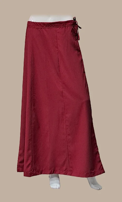 Dark Maroon Cotton Under Skirt corduroy skirt textured