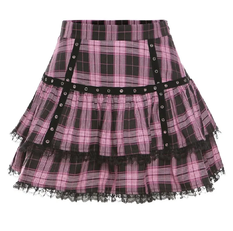 Fairy Soft Grunge Plaid skirt corduroy skirt comfortable