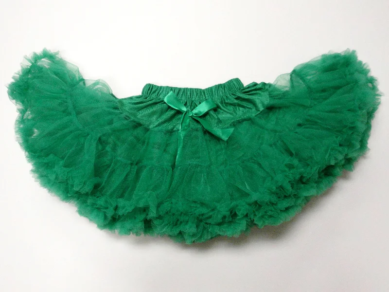 Forest Green Chiffon Petti Skirt silk skirt lustrous