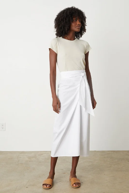 LEENA TIE FRONT SKIRT silk skirt elegant