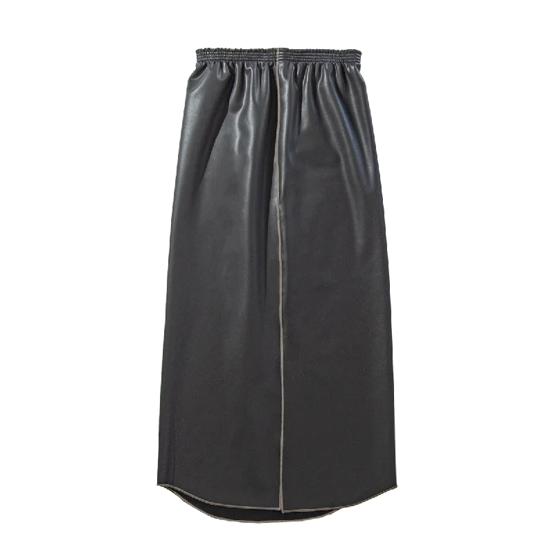 Long skirt / gray linen skirt natural