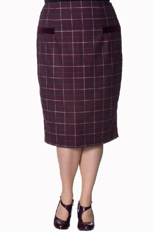 Maddy Plus Size Pencil Skirt leather skirt refined