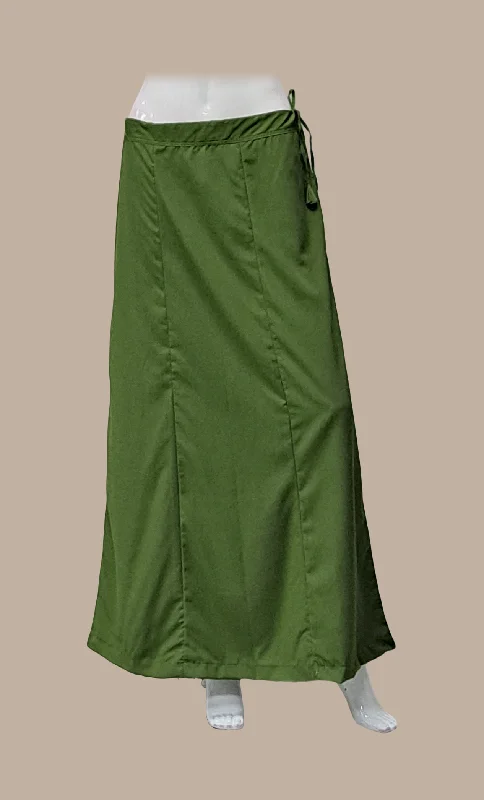 Olive Cotton Under Skirt denim skirt durable