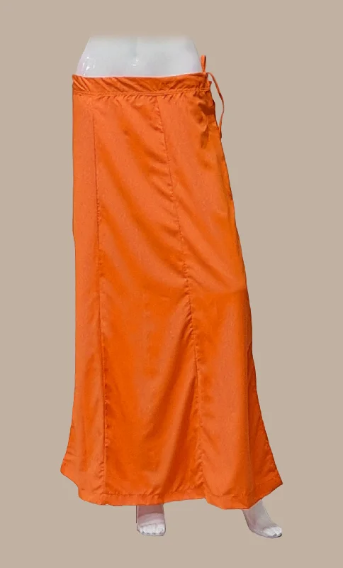 Orange Cotton Under Skirt athletic skirt fit