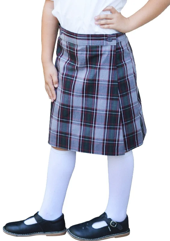 Plaid Flap Skort denim skirt trendy