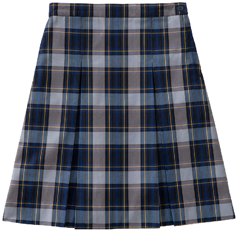 Plaid 57 Kick Pleat Skirt silk skirt luxurious