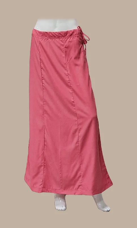 Rose Pink Cotton Under Skirt chiffon skirt flowing