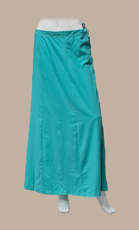 Sea Green Cotton Under Skirt ruffled skirt detail