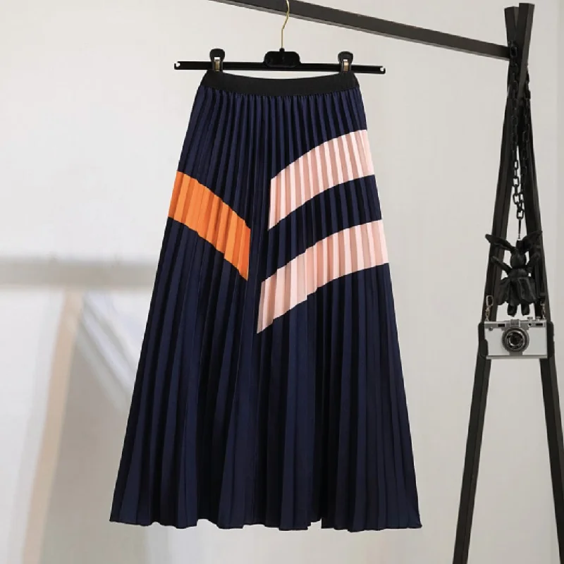 Waverly Pleated Skirt denim skirt classic